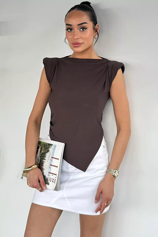 Women's Shoulder Pad Blouse