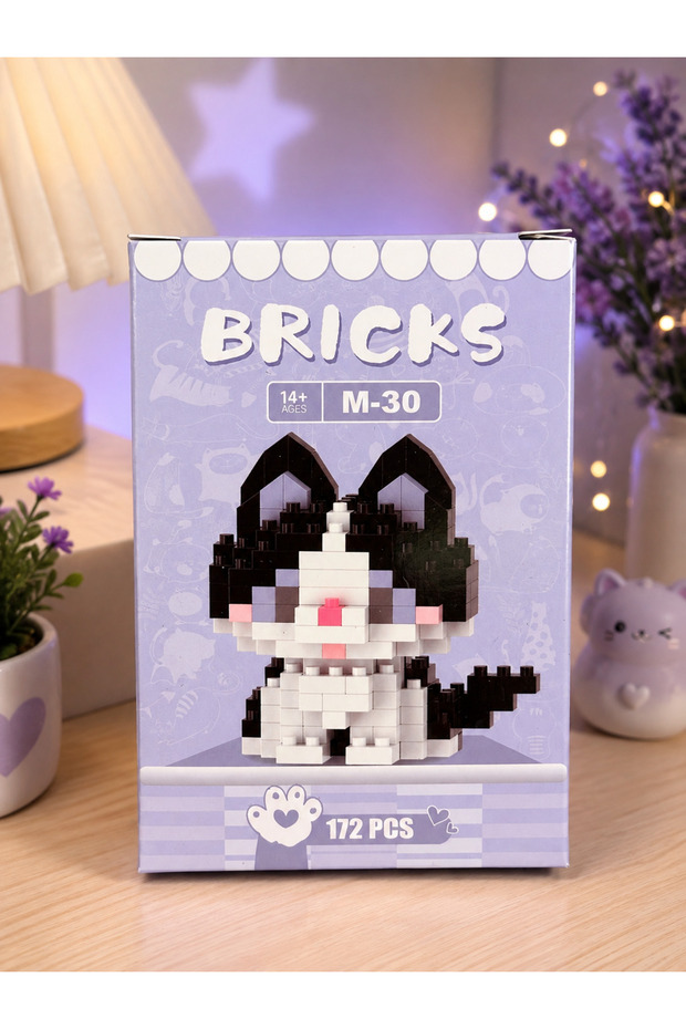 Cute Cat Bricks Block Building Block Figure