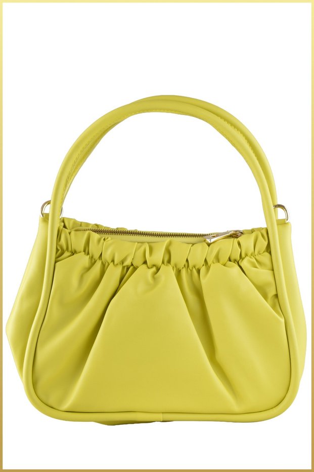 Sova Women's Drawstring Oval Hand and Shoulder Bag - Lemon Yellow