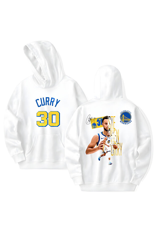 Stephen Curry Printed Cotton Long Sleeve Hooded Sweatshirt with 3 Thread Counts