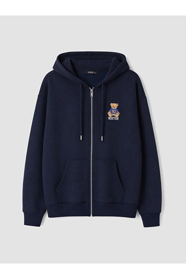 Teddy Embroidered Women's Thick Zipper Sweatshirt (W6)