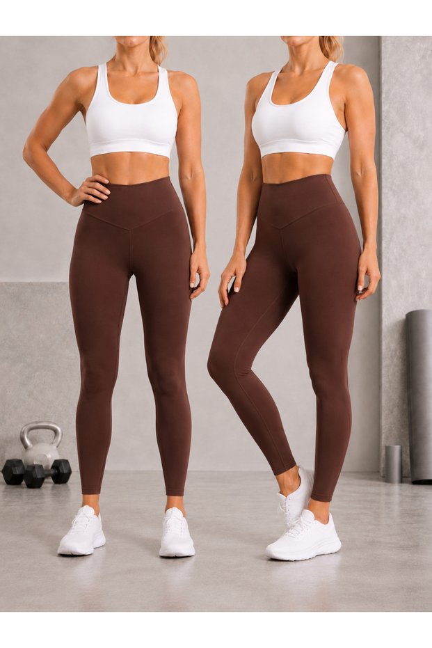 Women's 2-Pack Tummy Control High-Waisted Sports Leggings – Fitness, Pilates, and Everyday Women's Leggings