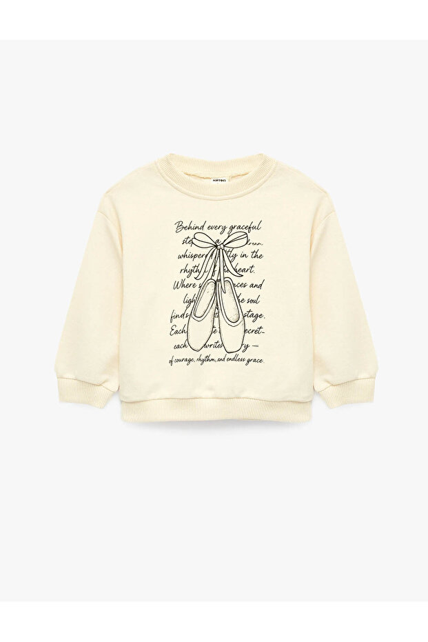 Printed Long Sleeve Crew Neck Sweatshirt