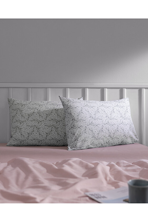Octave 100% Cotton Ranforce Printed 2-Piece Pillowcase - Mint Green