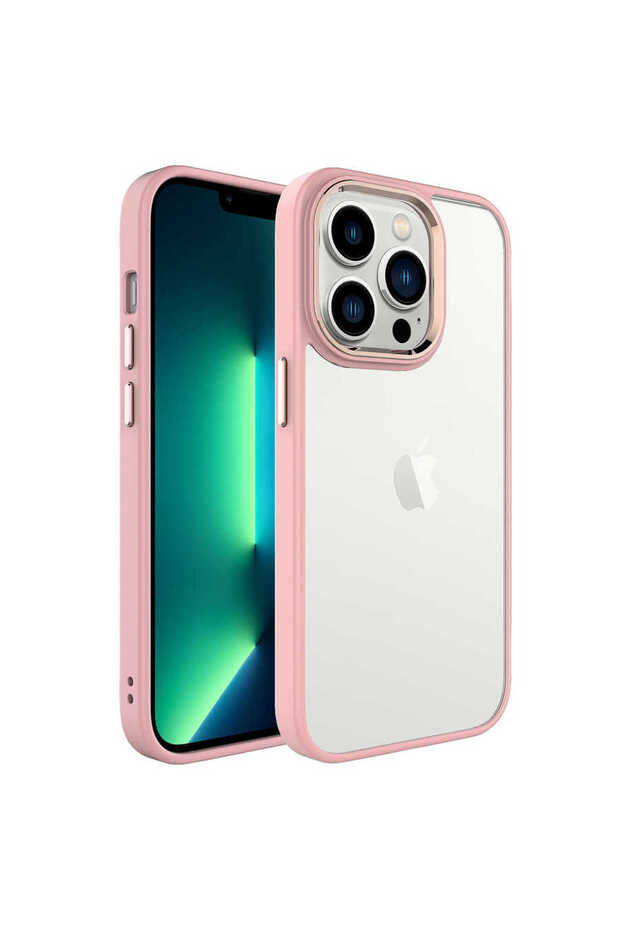 iPhone 14 Pro Case Transparent Back Camera Raised Silicone Cover