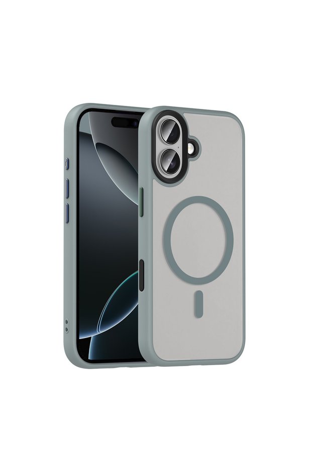 iPhone 17 Case Magsafe Supported Camera Raised Matte Anti-Fingerprint Silicone Cover