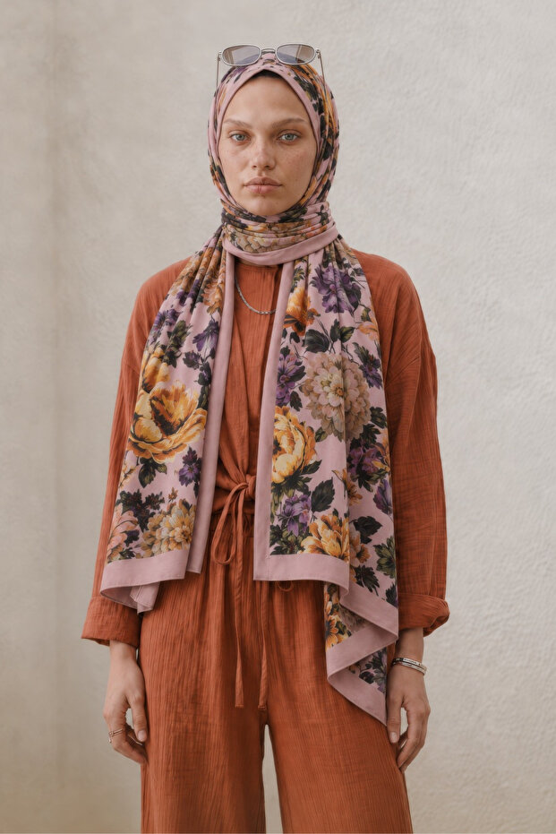 Women's Hijab Shawl Soft Patterned Cotton Shawl