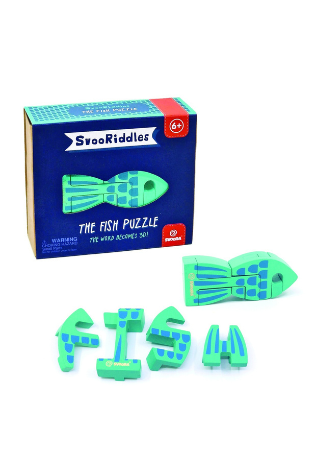 Puzzle 3D din lemn, Pește
