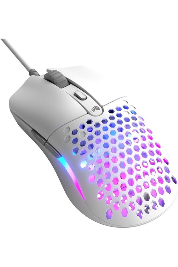 جلوريوس ماوس العاب من موديل او اتيرنال باضاءة RGB خفيفة الوزن 55 غرام واضاءة RGB قابلة للتخصيص و6 از