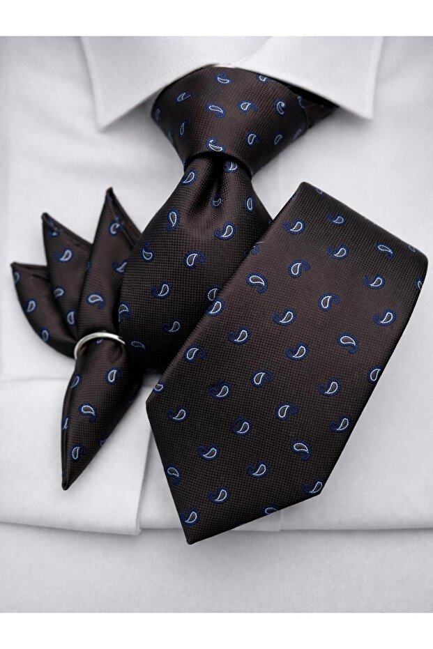 Luxury Collection Paisley Men's Tie Set – Premium Woven Tie, Pocket Square & Necktie