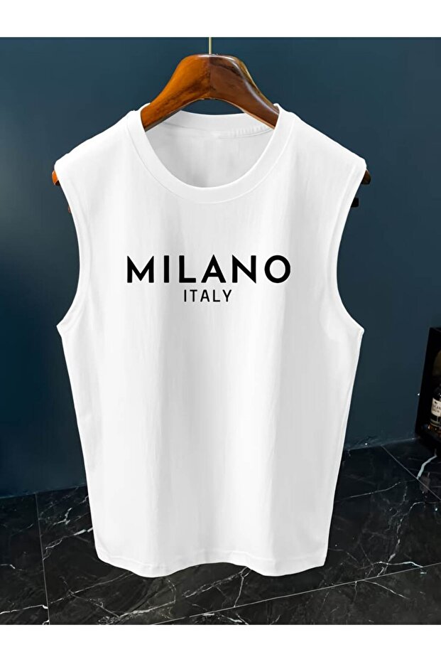 Men's Streetwear Street Fashion Oversized Printed Zero Sleeve Tank Top