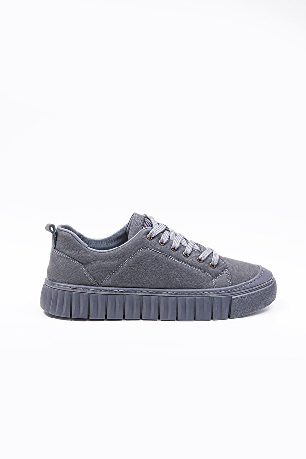 Chase Gray 100% Genuine Leather Men's Casual Shoes