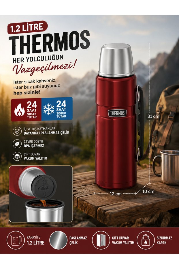 Thermos Stainless King Large Termos 1.2 lt