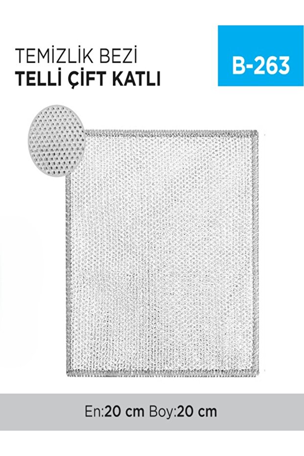 10 Pieces of Cleaning Cloths with Wire, Double Layered