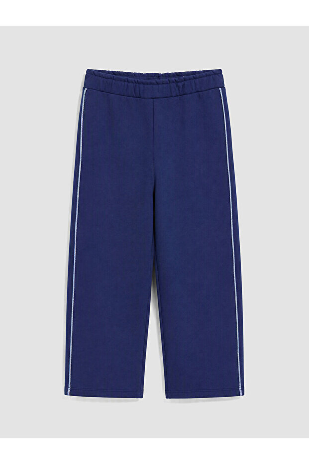 Özmarka New Season Navy Blue Side Striped Baby Girl Sweatpants