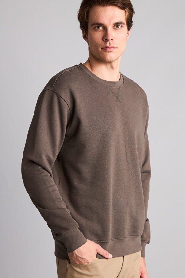Cotton Regular Fit Basic Sweatshirt E8339Ax26Au