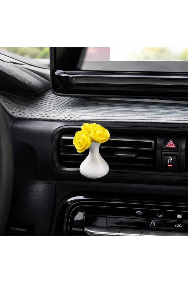 Vase rose visual decorative torpedo car accessory 3d