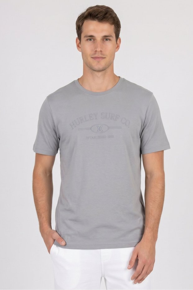 Men Sportswear Fit Short Sleeve Outdoor T-Shirt, Grey
