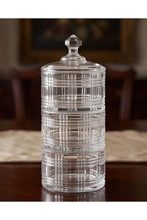 Clear Glass Candy Jar Set (4 Piece)