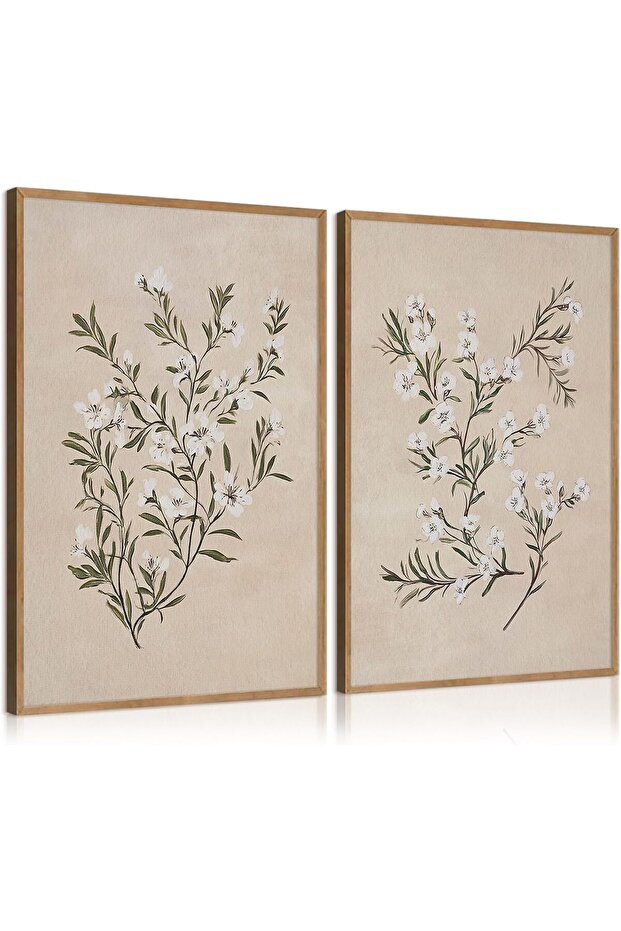 Signtouch Botanical Wildflower Floral Wall Art 2-Piece Outer Frame 50x70 cm