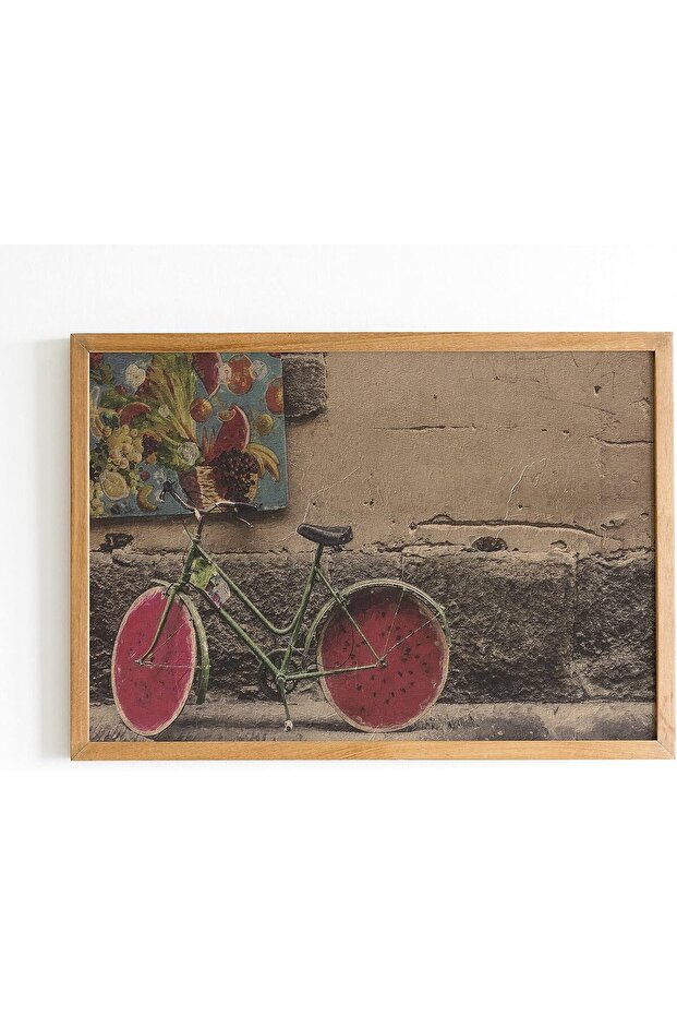 Signtouch Old Bicycle Canvas Wall Art Outer Frame 30x40 cm