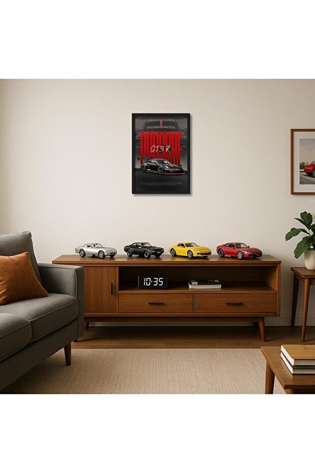 ALAYRA Porsche GT3 RS Performance Car Canvas Wall Art Outer Frame 60x80 cm