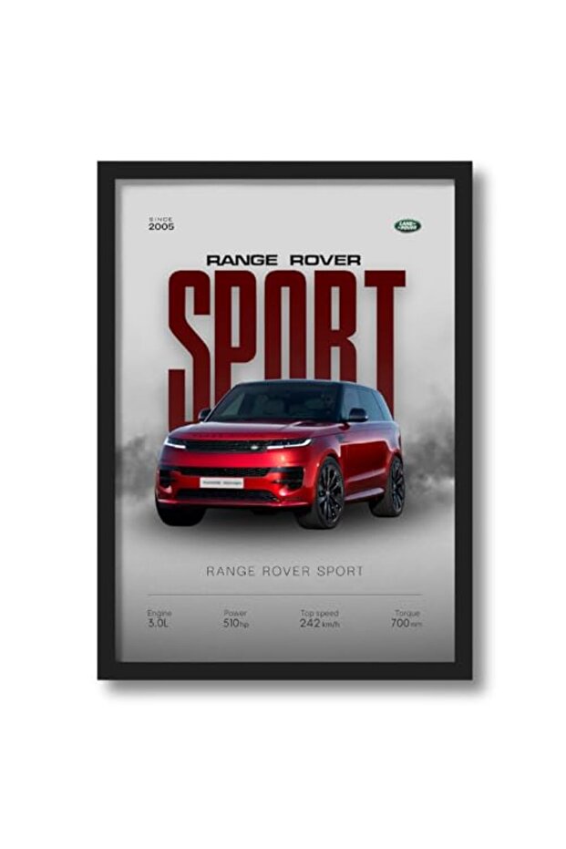 Signtouch Range Rover Sport SUV Canvas Wall Art Outer Frame 40x60 cm