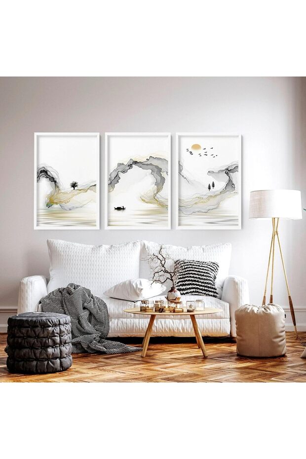 Signtouch Japanese Wall Art Set of 3 Outer Frame 50x70 cm