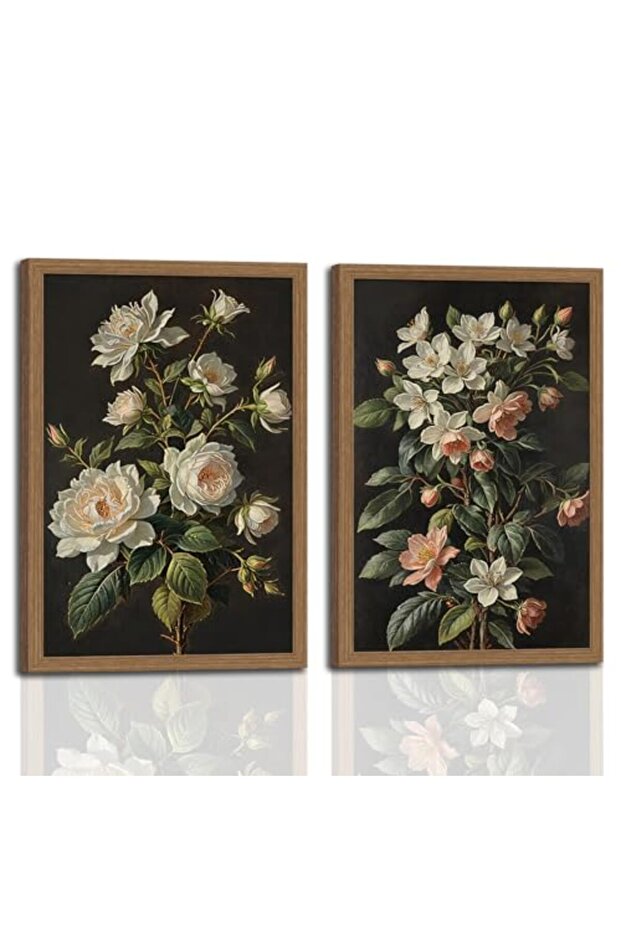 Signtouch Flowers Pink Rose Floral Wall Art 6-Piece Outer Frame 40x60 cm