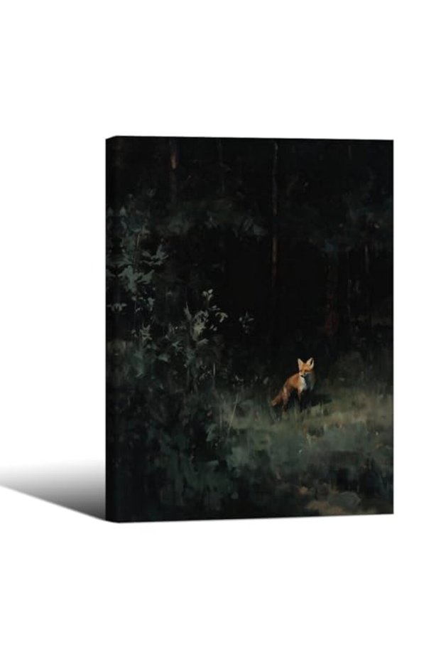 ALAYRA Woodland Fox Nature Animal Cottagecore Wrap Framed Wall Art 60x80 cm