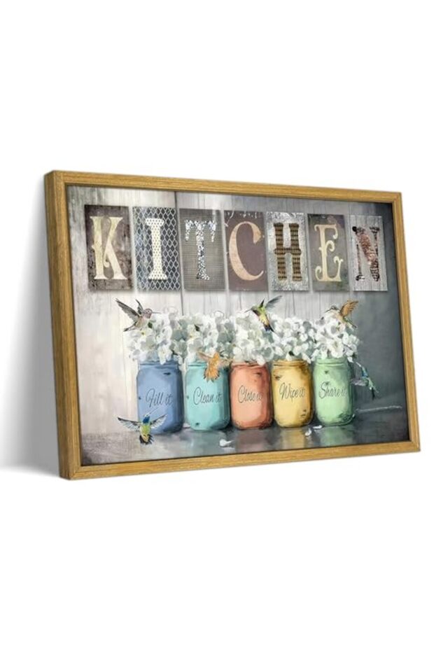 Signtouch Vintage Floral Still Life Rustic Space Wall Art Outer Frame 50x70 cm