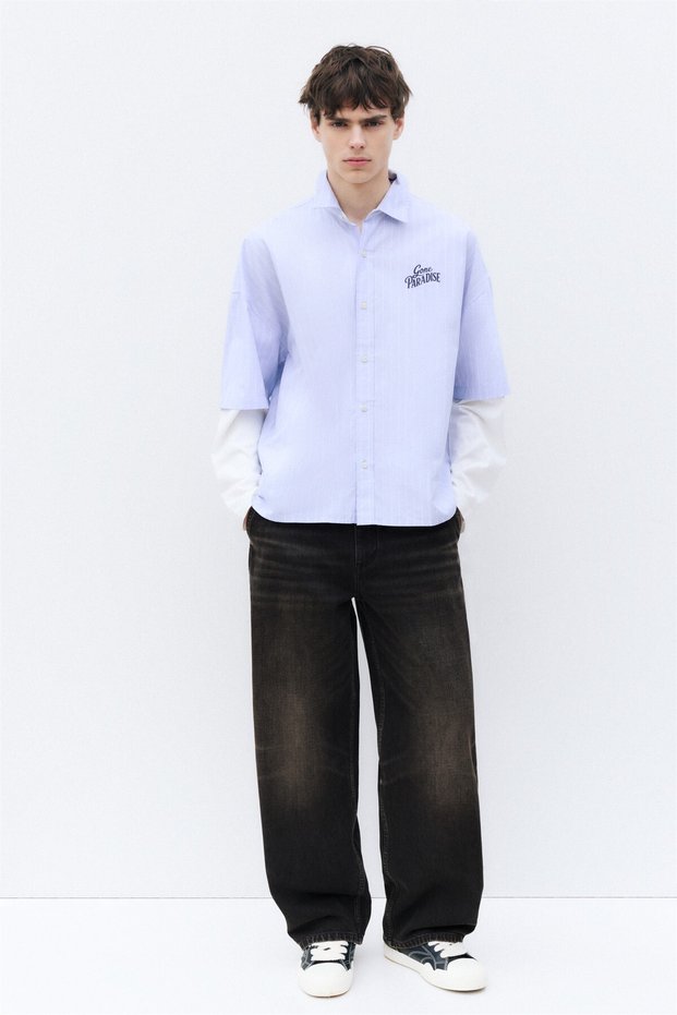 %100 pamuklu barrel jean