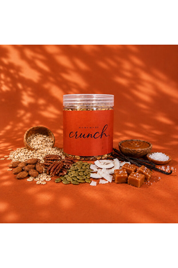 Salted Caramel Granola 500g - 400 سعرة لكل 100 جرام، كامل العبوة 2000 سعرة - 500 جرام