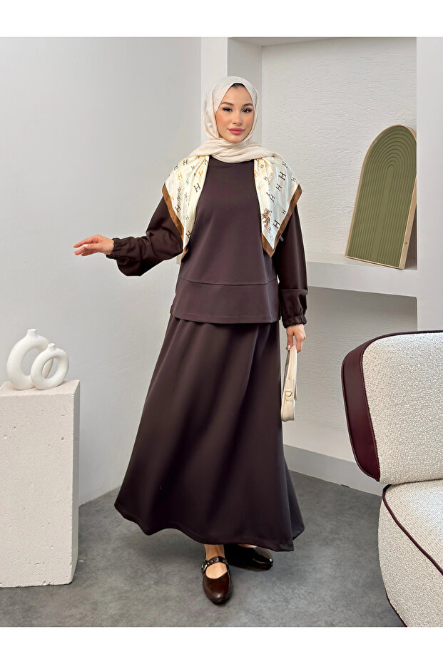 Elite Model Modal Fabric Women's Top and Bottom Set
