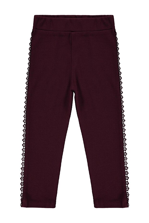 Lace Detailed Leggings for 2-5 Years - Lilac