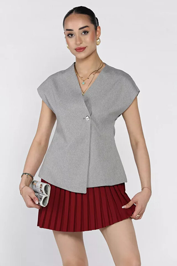 Women's Lined Single Button Vest