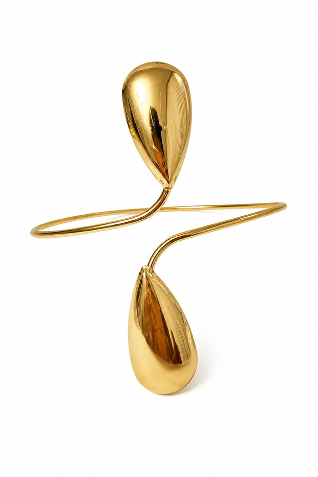 Gold drop model bicep bracelet