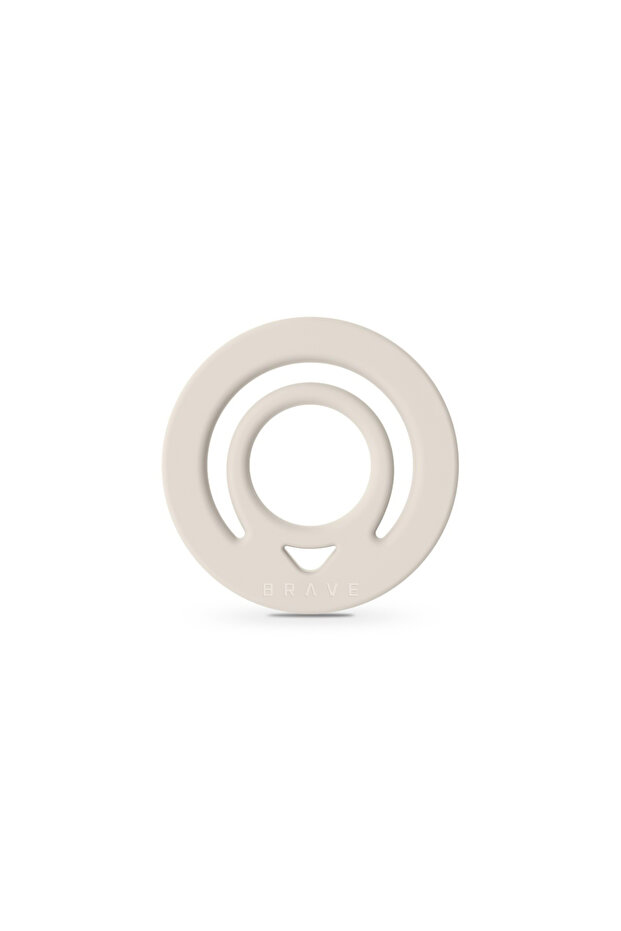 Grip Dual-Sided Magnetic Phone Ring Holder | Durable Silicone Finger Strap - Beige