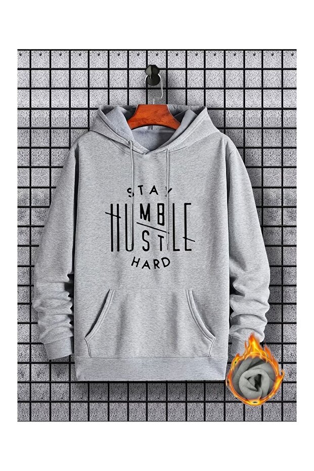 Printed Oversize Hooded Sweatshirt