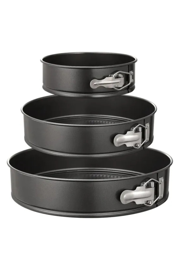 Set de 3 tăvi de copt, formă rotundă
