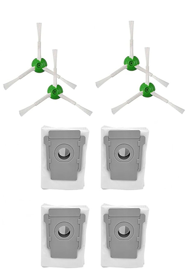 Irobot Roomba E5 E6 E7 Compatible 4 Side Brushes 4 Dust Bags