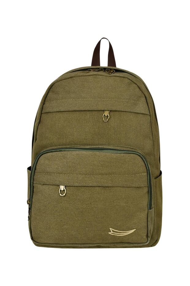 Canvas Fabric Daily Use Laptop Backpack 15.4 Inch