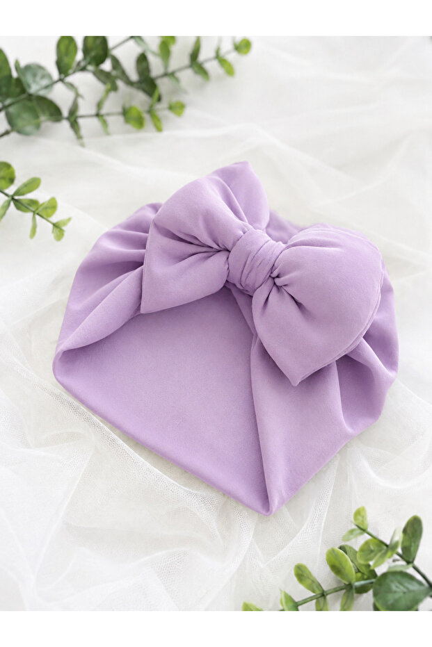 Combed Cotton Baby Girl's Bonnet with Bow