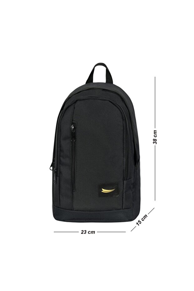 Unisex Black Sports Mini Backpack Cod Height 38 cm
