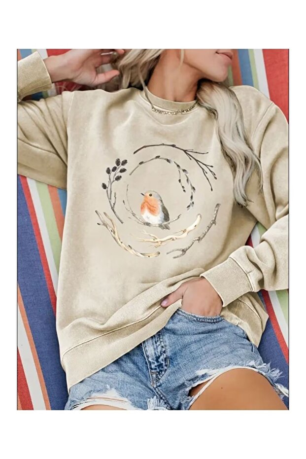 Printed Crewneck Sweatshirt
