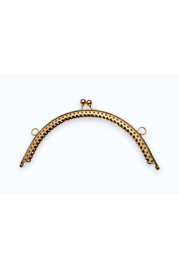 Gold Color Metal Oval Purse and Wallet Clip 18 cm – Premium Sewing and Handmade Bag Accessory