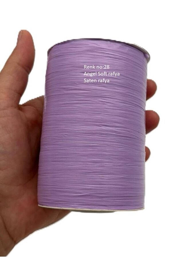 Number 28 Lilac Color Angel Soft Raffia, Satin Raffia 100 Gr 200 Meters
