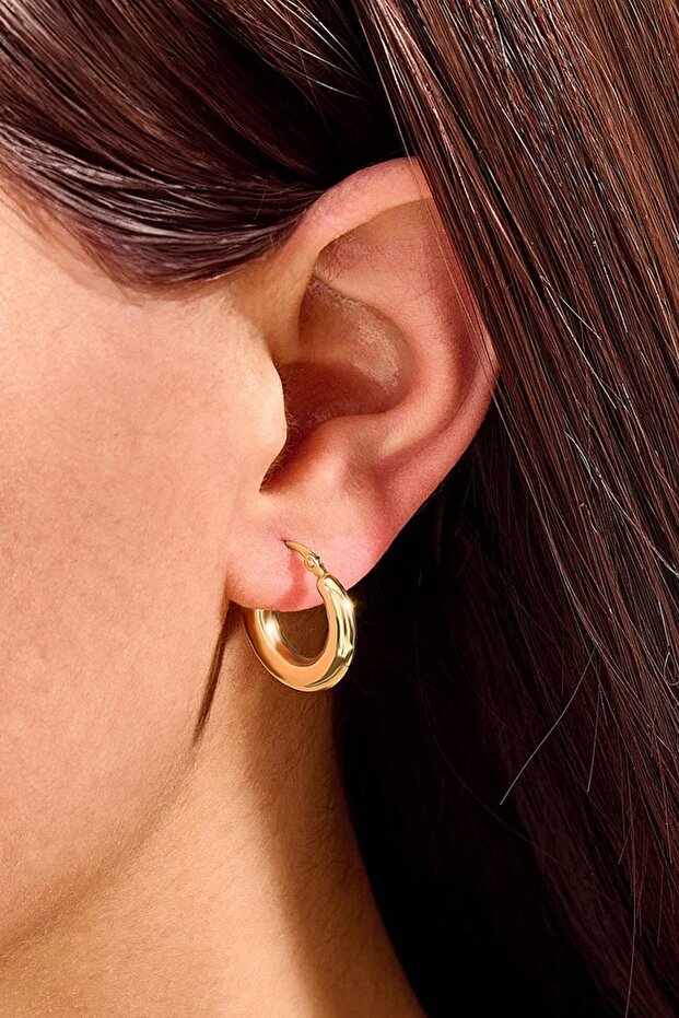 Thick Tube Hoop Earrings 2 cm