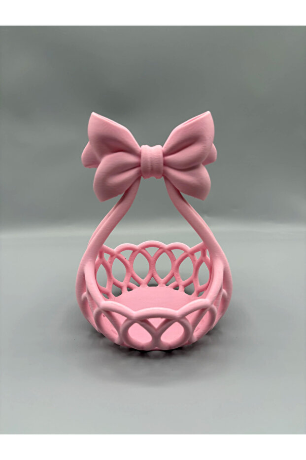 Coquette Bowknot Makeup Organizer Perfume Cosmetic Holder Desktop Basket Organizer