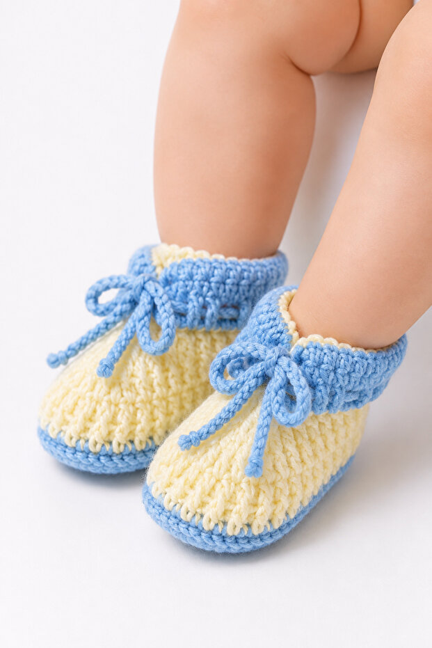 Hand Knitted Baby Booties Gift